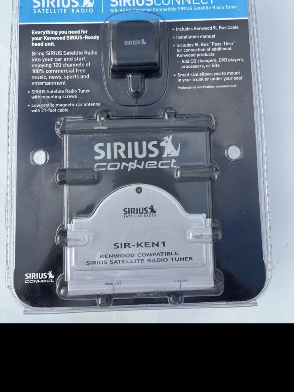 Sirius Connect Satellite Radio Tuner- Ken wood Compatible SIR-KEN1 New Sealed